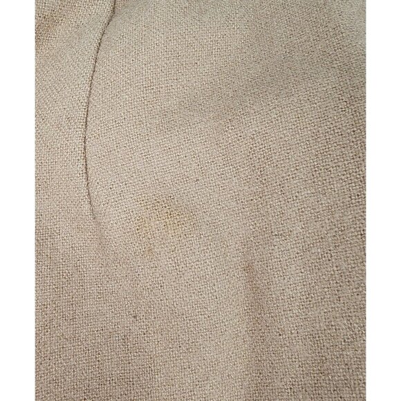 Vintage Harve Benard by Benard Holtzman Tan Wide Leg Cuffed Wool Blend Pants 10 - Picture 6 of 9